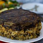 Sabzi Polo mit Tahdig-Salat