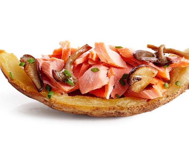 Rezept für Kartoffelschalen mit Pazifiklachs