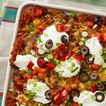 Chili-Waffelfritten-Nachos
