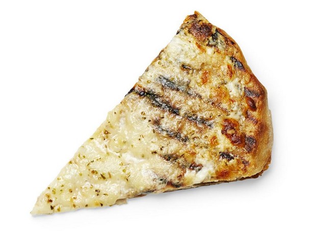 Weiße Pizza mit Knoblauch