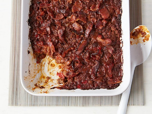 Fleischauflauf mit Bohnen