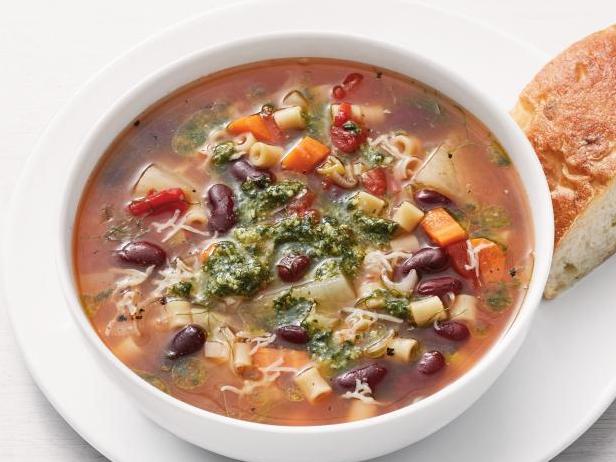 Rezept für Pesto-Minestrone aus dem Slow Cooker