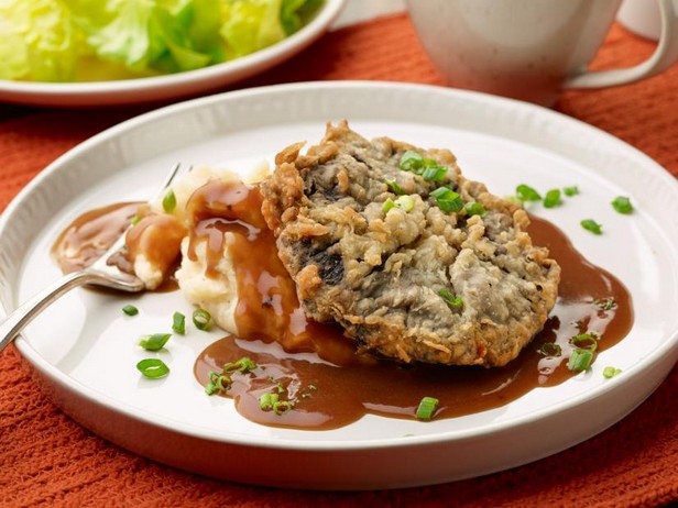 Zubereitung - Portobello-Pilzsteaks in vegetarischer Soße