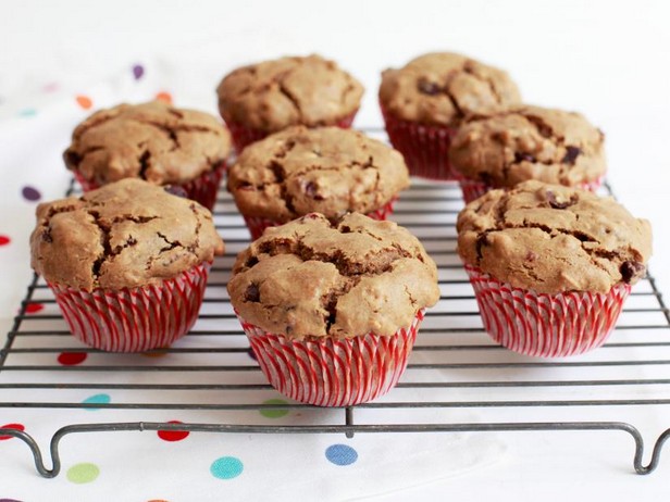 Schokoladenmuffins mit Sonnenblumenkernpaste