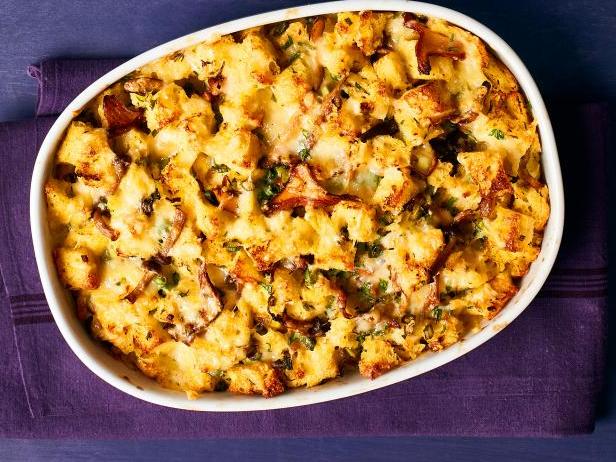 Zubereitung - Brotfüllung mit Käse und Pilzen (Beilage)
