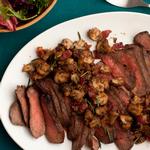 Balsamico-mariniertes Steak mit Pilzen