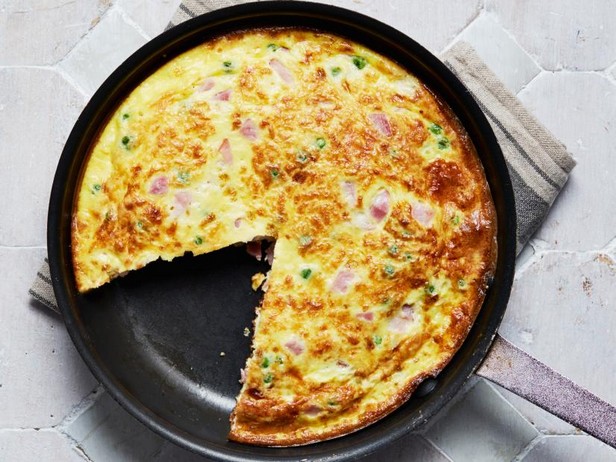 Zubereitung - Frittata mit Schinken und grünen Erbsen