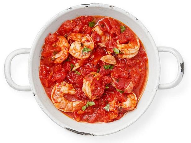 Zubereitung - Garnelen in Tomatensoße