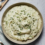 Kartoffelpüree mit Kräutern und Ziegenkäse