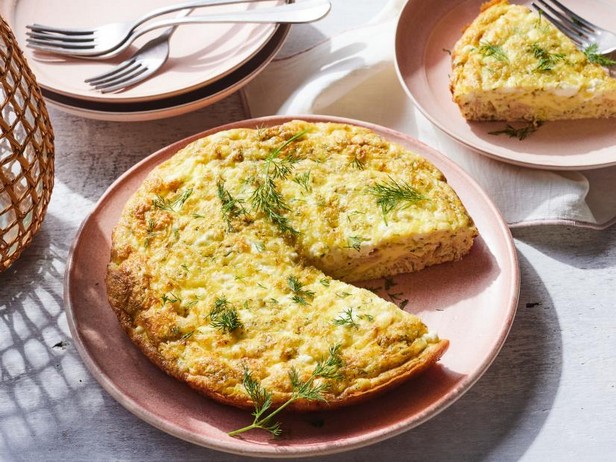 Rezept für eine Lachs-Lauch-Frittata