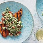Gebratenes Hähnchen mit Jicama-Taboulé