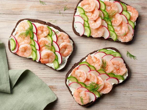 Rezept für skandinavischen Garnelen-Toast