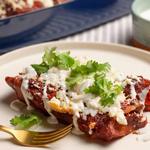 Die besten Hühnchen-Enchiladas in roter Soße