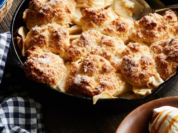 Rezept für gegrillten, geräucherten Apfel-Cobbler