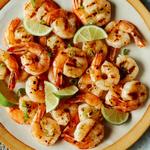 Gegrillte Garnelen mit Kokosnuss und Limette