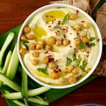 Hummus mit gerösteten Kichererbsen