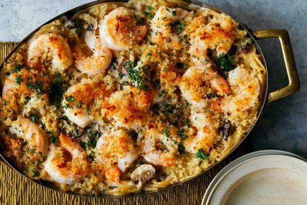Tetrazzini mit Garnelen