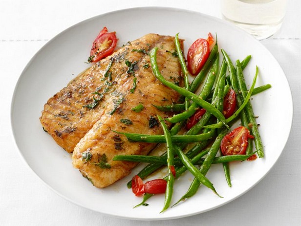 Tilapia mit grünen Bohnen