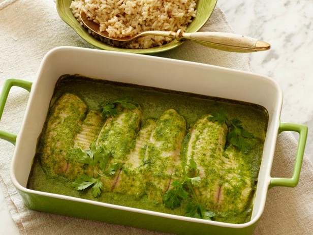 Gebackener Tilapia mit Kokos-Koriander-Sauce