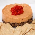 Veganer gesalzener Pimento-Käsekuchen
