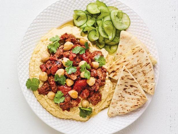 Zubereitung – Hummus- und Lammfleisch-Bowl