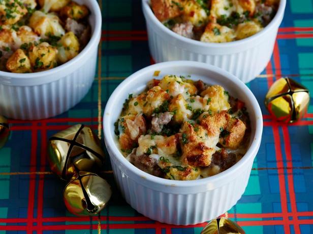 Zubereitung - Brotpudding mit Wurst und Lauch