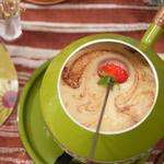 Schnelles weißes Schokoladenfondue