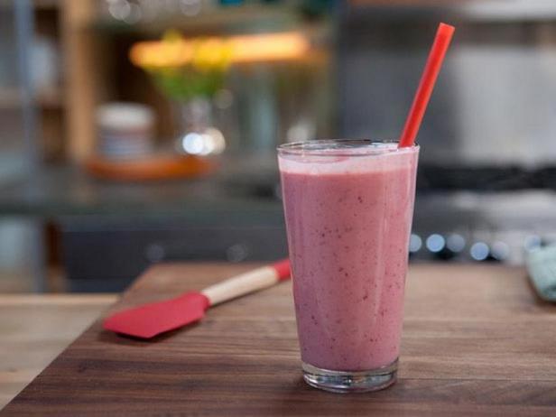 Zubereitung - Gebackener Pfirsich-Blaubeer-Smoothie