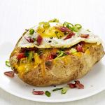 Gefüllte Kartoffeln mit Spinat und Speck