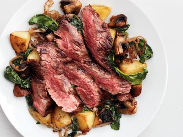 Zubereitungstipps - Flanksteak mit Kartoffeln und Pilzen