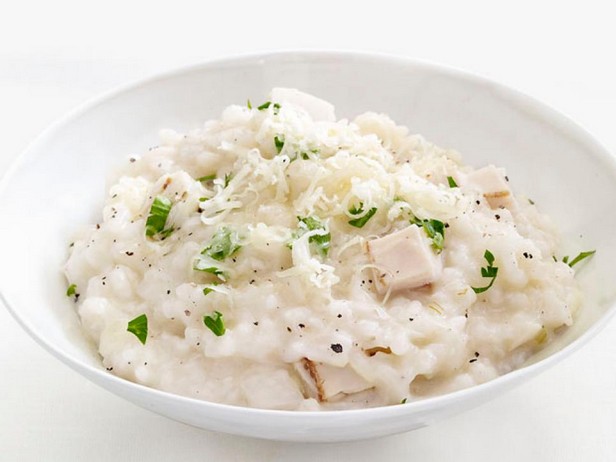 Risotto mit Hähnchen und Fontina-Käse