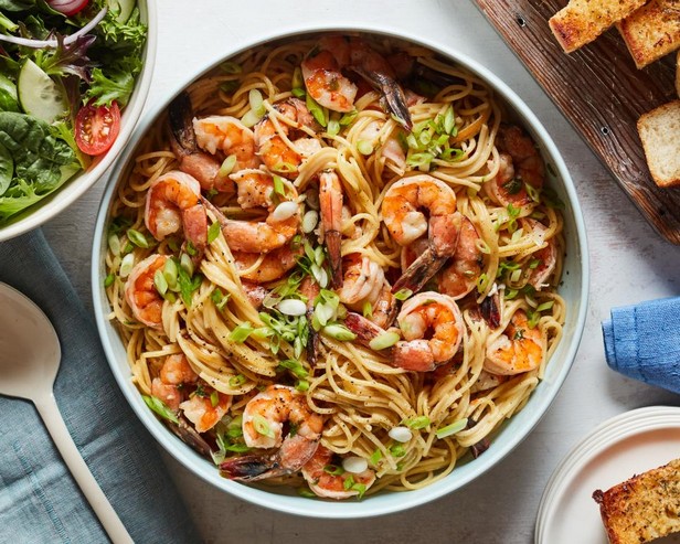 Pasta mit Garnelen-Scampi aus dem Schongarer
