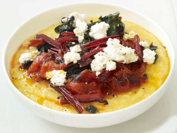 Polenta con pomodori al forno
