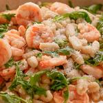 Sardische Gnocchi mit Garnelen und Rucola