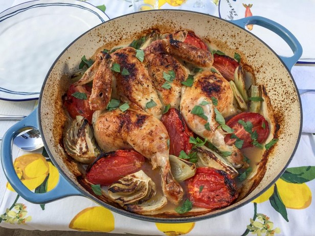 Gebackenes Hähnchen nach italienischer Art