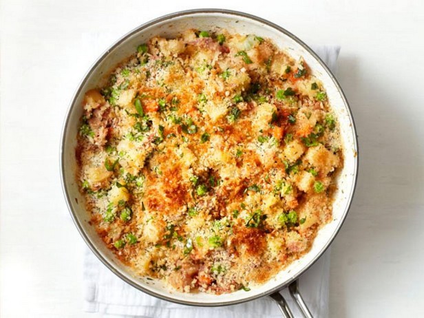 Gemüsegratin mit Schinken