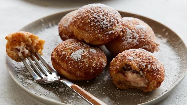 Rezept für mit Karottenkuchen gefüllte Ébleskiver