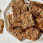 Gesunde Haferflockencracker mit Leinsamen