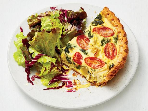 Rezept für Spinat-Artischocken-Quiche