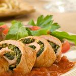 Kalbsrollatini mit Spinat und Käse