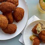 Hähnchenkroketten mit Schinken