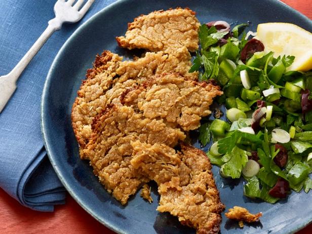 Zubereitung - Kichererbsen-Fladenbrot mit Petersilien-Oliven-Salat