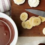 Bananen-Sandwichkekse mit Schokoladenglasur