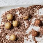 كرات زبدة الفول السوداني المغطاة بالشوكولاتة
