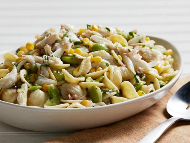 Zubereitung - Nudelsalat mit Krabben, Mais und Limabohnen