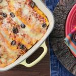 Hühnchen-Enchiladas mit gerösteter Tomatensoße
