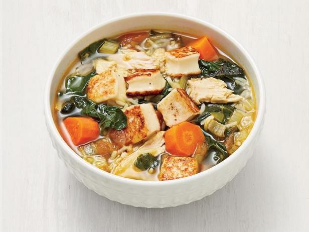 Zubereitung - Hühnercurry-Paneer-Suppe