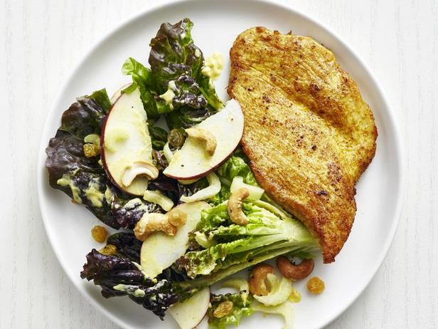 Rezept für - Curry-Truthahn-Apfel-Cashew-Salat