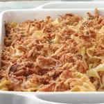 Nudelauflauf mit karamellisierten Zwiebeln