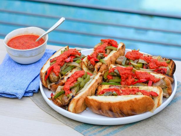 Zubereitung - Gegrillte Wurst-Paprika-Sandwiches